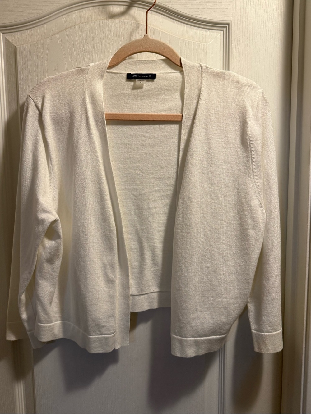 Tommy Hilfiger Open-Front white Cardigan Sweater